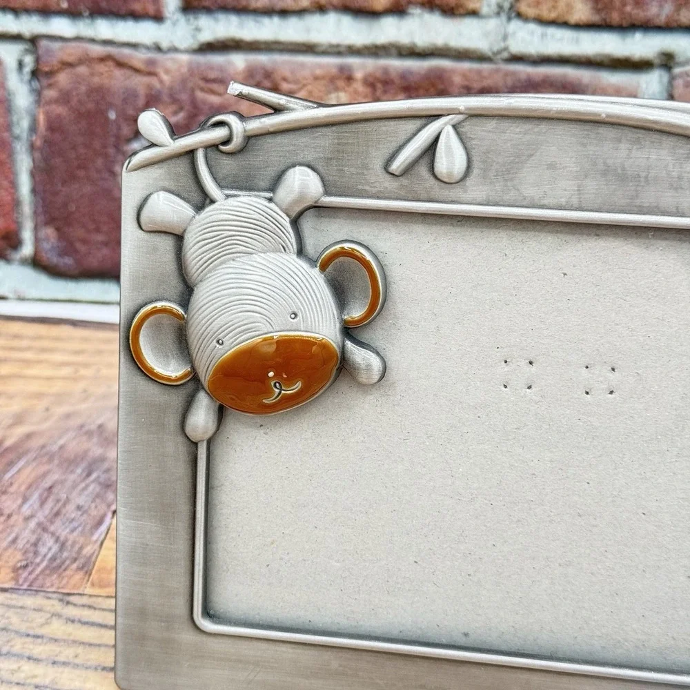 Pewter Monkey‎ in Tree Photo Picture Frame 2011 Fetco International Novelty